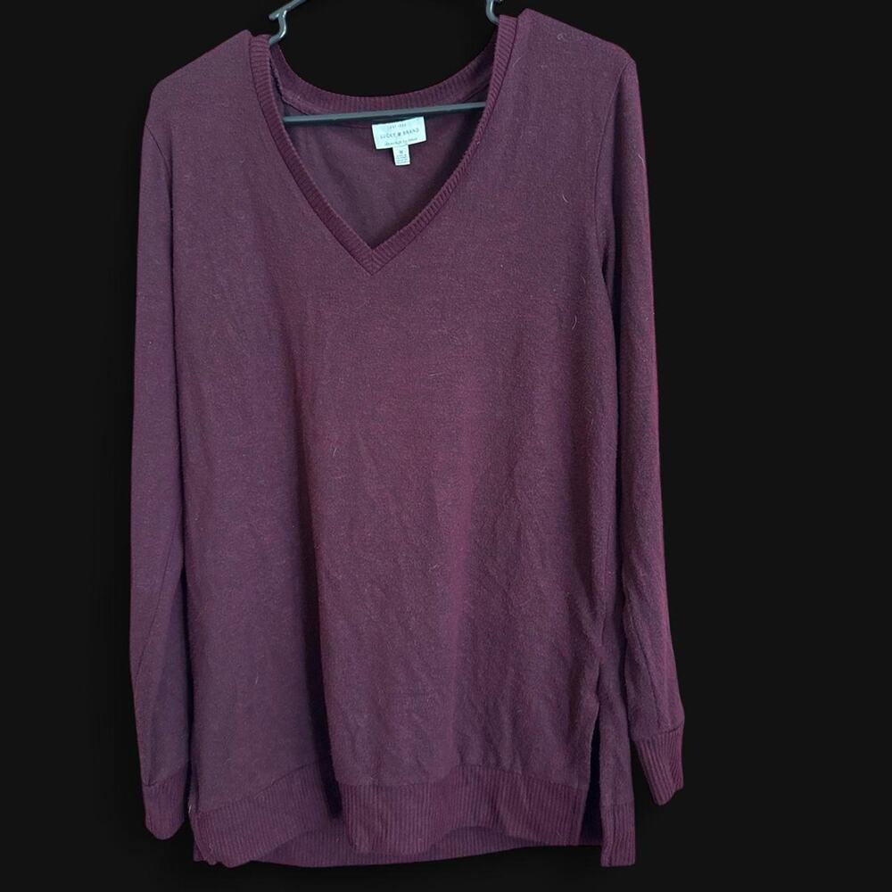 Burgundy lucky brand sweater lucky brand